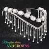 Latious Bride Wedding Headbands Silver Tassel Bridal Hairbands Prom Hair
