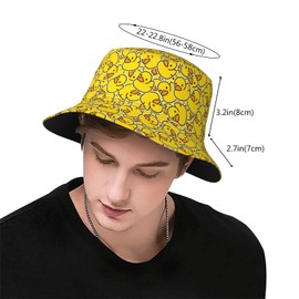 REVENEVER Bucket Hat for Women Men Funny Duck Printing Summer Beach Sun Hat Lightweight Fisherman Travel Hat for Unisex