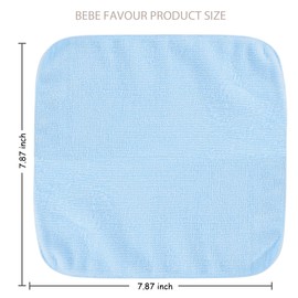 BEBE FAVOUR 12 Pack Baby Washcloths - Soft and Absorbent 100% Cotton Terry Wash Cloths for Sensitive Skin Face Hand Body Burp Rag Wipes Essentials for Newborns Infants Toddlers Boys Girls