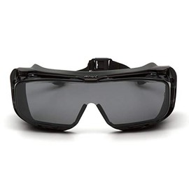 Pyramex Cappture Over Prescription Safety Glasses, Gray H2MAX Anti-Fog Lens w/Rubber Gasket