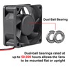 4 Pack 60mm x 60mm x 25mm 12V Dual Ball