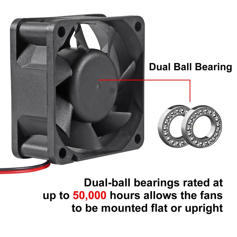 4 Pack 60mm x 60mm x 25mm 12V Dual Ball