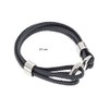 ROAL | Pulsera doble de piel para hombre, con dije