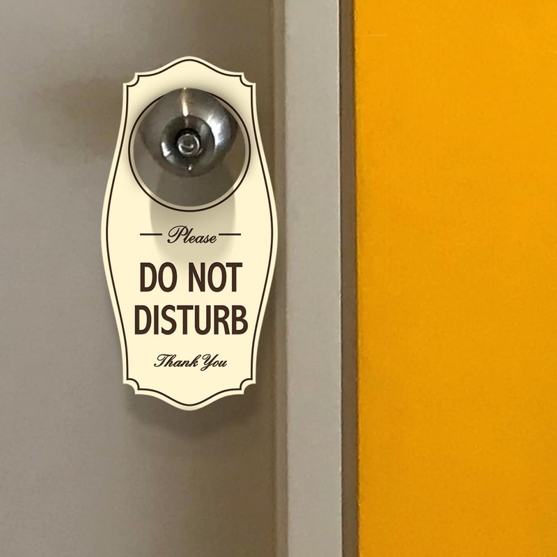 Please DO NOT DISTURB Door Hanger - Brushed Gold, 4"