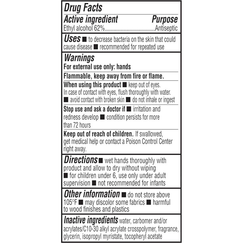 Large 67.6 Fl Oz Hand Sanitizer with 62% Ethyl Alcohol