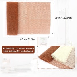 4 PCS African Exfoliating Net Bath Sponge Set for Men and Women Deep Skin Cleaning Shower Scrubber 31.5 Inch Nylon Back Scrubbers for Smoother Skin