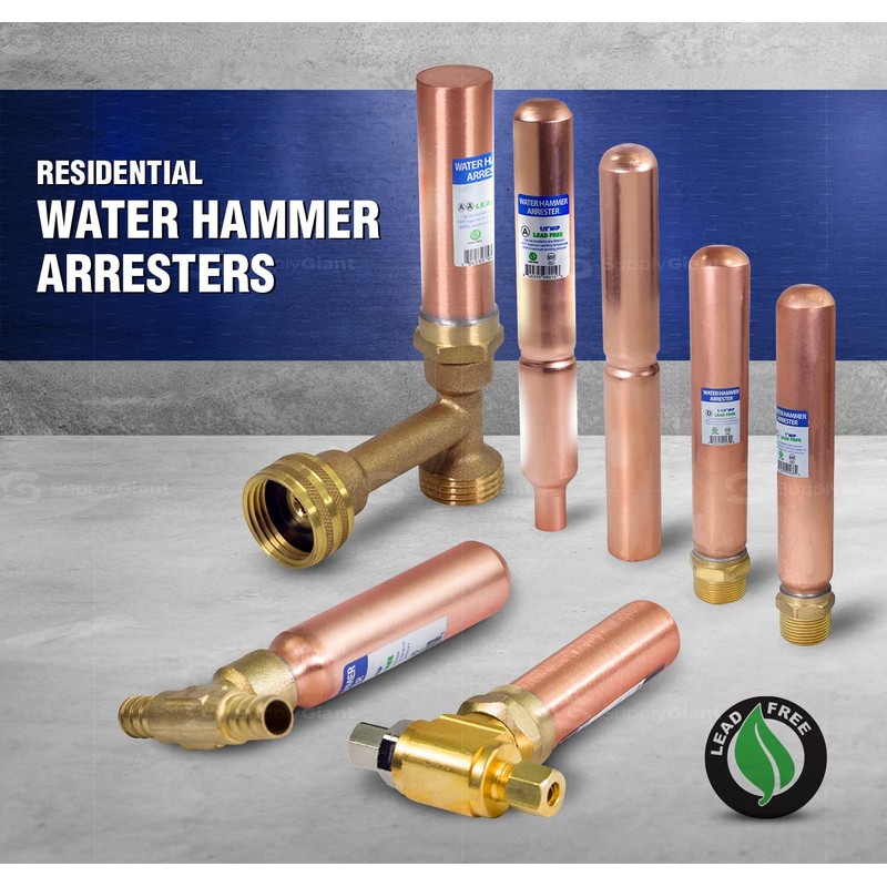 Supply Giant IS-BB-36DPNQ Compression Tee Hammer Arrestor, AA 1/4 in.