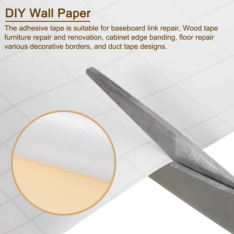 uxcell Wood Grain Tape, 2" x33 Ft Self Adhesive Wood