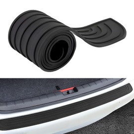 Car Rear Bumper Protector, Universal Rubber Bumper Anti-scratch Protector Strip, Flexible Guard Scratch-Resistant Trunk Door Protector Car Exterior Accessories for Pickup Truck SUV(90x7CM)