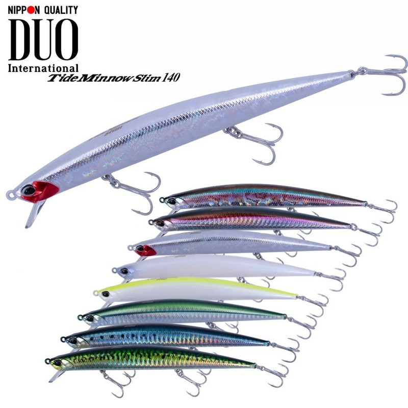 Duo Tide Minnow Slim 140 AFA0006 Black Spot Jack Ayu