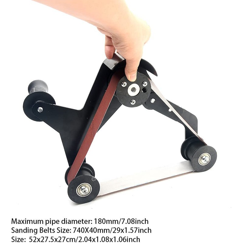 Belt Sander Adapter for Angle Grinder, Tube or Pipe Sanding