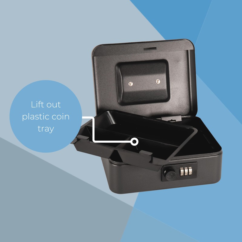 Cathedral Products CBBK8CL Lockable Cash Box with Lift Out Coin