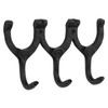 Woodside Cast Iron Wall Mounted Triple Horseshoe Hook Coat/Hat/Key Rack,