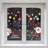 150 PCS Christmas Window Clings Santa Claus Snowman Decals for