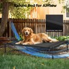 Veehoo Cooling Elevated Dog Bed with Fluffy Plush Bolster Cushion,