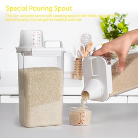 FrutPunch Rice Container, Rice Storage Container, 3-5 Lbs Tcereal Container, Suitable for Home Kitchen, Soybean Food Storage, Pet Food Storage Containers