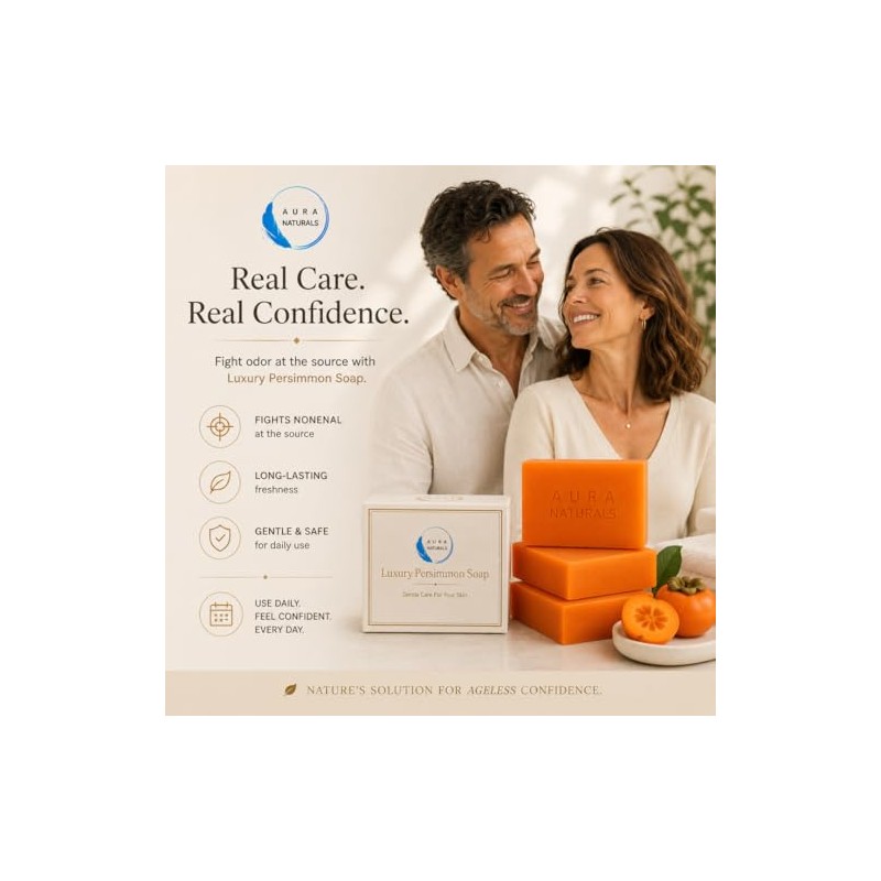 Persimmon Soap 3 Pack with Foaming Bag – Body Odor