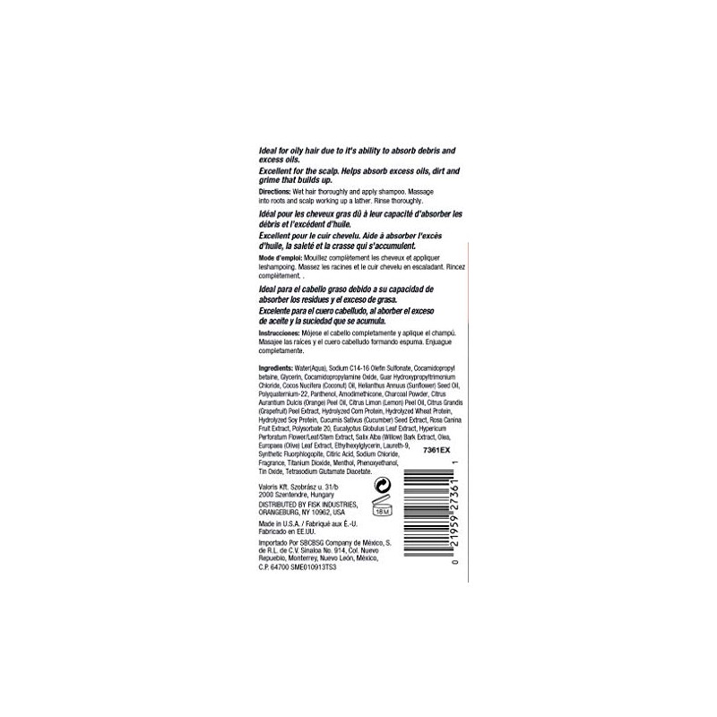 Excelsior Detoxifying Shampoo with Charcoal 10 oz.