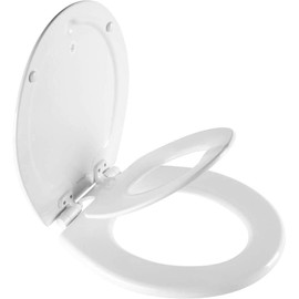 Mayfair NextStep2 Slow-Close Toilet Seat with Built-In Toddler Potty Training Seat, Removable, White, Round