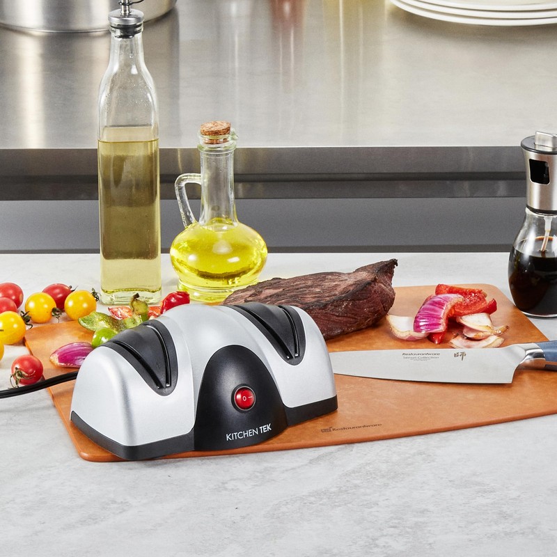 Restaurantware-Kitchen Tek 2-Stage Electric Knife Sharpener, 1 Straight-Edge Knife Sharpener