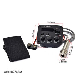 Alnicov Guitar Preamp Equalizer，Guitar Pickup Auto Manual Tuning Mode EQ Tuner