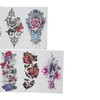 20pcs Temporary Tattoos Stickers Waterproof Long Lasting Flower Fake Tattoo