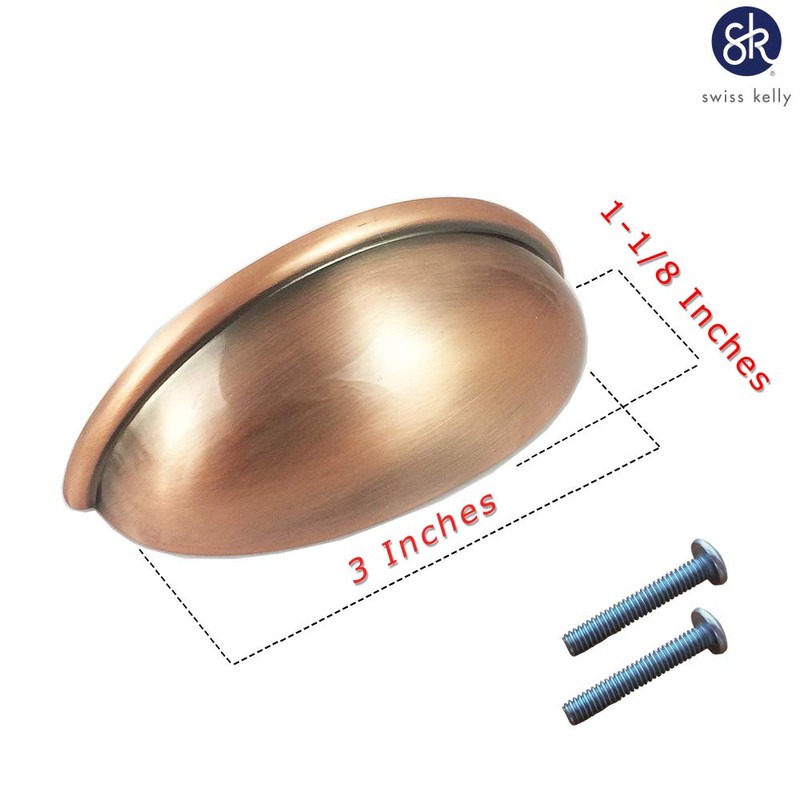 (25 Pack, CC: 3 Inch) Swiss Kelly Hardware Antique Copper