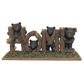 De Leon Collections Wildlife Home Décor Statue, Nature Tabletop Figurine, 10 Inch Polyresin, Home Bears