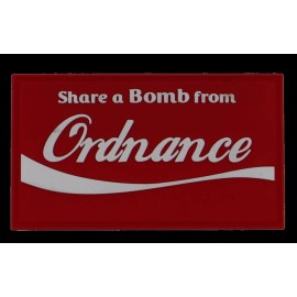 IYAOYAS SHARE A BOMB ORDNANCE COCA COLA COKE LOGO MILITARY HOOK & LOOP PVC PATCH