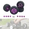 rockible 4 Pieces RC Car Wheel and Tires Set,Rubber Tires,Replacement
