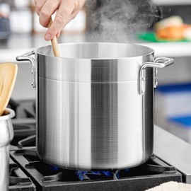 TrueCraftware- 12 qt. Heavy-Duty Aluminum Stock Pot with Riveted Handles- Multipurpose Cookware Pot Large Stockpot Stew Pot Simmering Pot for Pasta Soup Seafood Stock Home Restaurant Catering