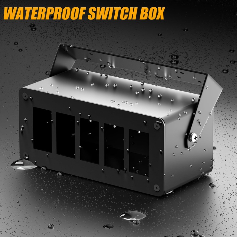 Okerny Rocker/Toggle Switch Box - 5 Gang Switches Installation housing