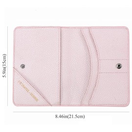 Lychii Leather Passport Wallet for Women and Men, PU Travel Protector Wallet Pouch Protective Case for Passport, Boarding Pass and ID Card