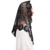Mantilla de encaje negro para cubrir la cabeza, velo de