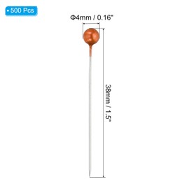 PATIKIL Sewing Pins, 500 Pcs 1.5 Inch Straight Pin with Plastic Pearlized Ball Head for Fabric, Decorative, Jewelry DIY, Craft and Sewing Project, Orange