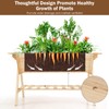Giantex Raised Garden Bed, Wood Planter Raised Bed with Storage