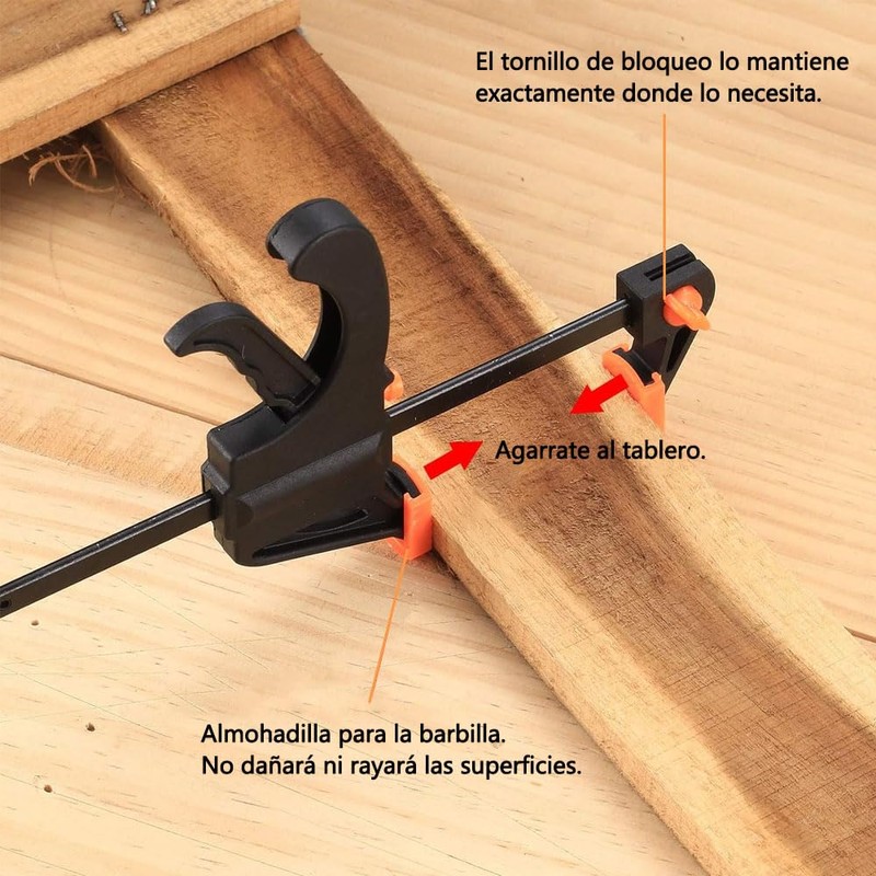 Abrazadera Carpintería F Barra de Madera Herramienta - 4 Pulgadas