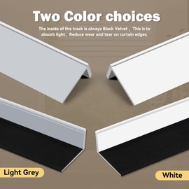 Blackout PVC Light Blocking Strips for Window Shades and Blinds - Blocks Light Along The Sides of Blackout Blinds,Side Tracks for Cordless Shades, Light Blocking Strips for Bedroom (White, 58",2Pcs)