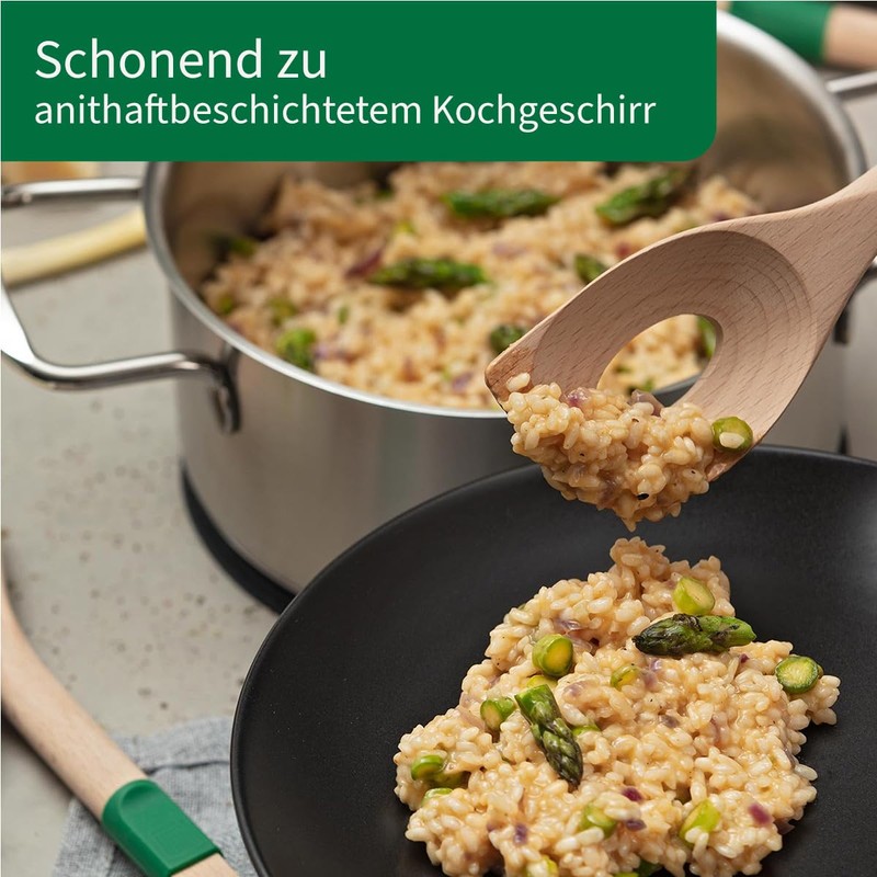 Chefkoch Slotted Turner Made of Sustainable Beech Wood - Ergonomic