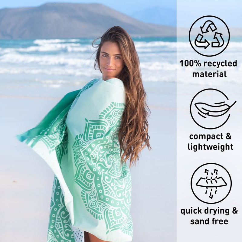 Fit-Flip XXL Beach Towel - Microfibre Bath Towel Large Microfibre