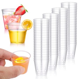 Hejo Pack of 100 plastic shot glasses, 3 cl/30 ml shot glasses, plastic cups, shot cups made of PS material, reusable drinking cup for parties, Christmas