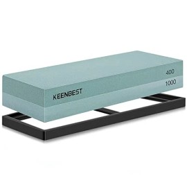 KEENBEST Actual Grit Premium Material Sharpening Stone 2 Side 400/1000 Whetstone Set