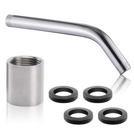 Stainless Steel Shower Head Extension, 15 cm Hand Shower Extension, Shower Extension Tube, G1/2 Inch Thread, Shower Arm Wall-Mounted, Bathroom Accessories, for Shower Head Shower Extension Arm