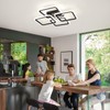 HLILCEH 23.6inch Modern LED Ceiling Light 50W Dimmable Ceiling Lamp