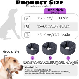 Dog Snood Ear Protectors, Dog Snood Dog Ear Muffs Noise Protection, Calming Hood Dog Neck and Ears Warmer Hood Calming Pet,Hats for Dogs, Dog Ear Defenders for Anxiety Relief and Calming (Grey-M)