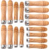 SmallCat 20pcs Wooden File Handles, 10pcs Medium (0.8x3.7 inch) &