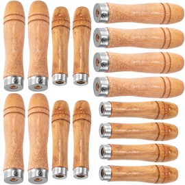 SmallCat 20pcs Wooden File Handles, 10pcs Medium (0.8x3.7 inch) & 10pcs Large (0.9x4.2 inch) for Metal File, Wood File, Screwdriver