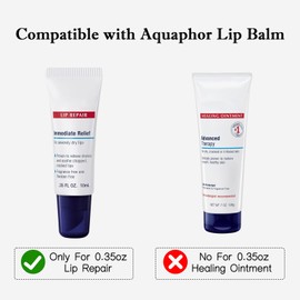 Keychain Cap Compatible with Aquaphor 0.35 oz Lip Repair, Portable Holder Keychain Cap Compatible with Aquaphor Lip Balm（Blue+Pink）