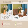 Jerify 4 Pieces Wood Necklace Display Holder Wood Plank Necklace