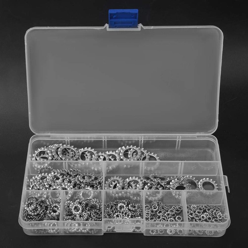 300pcs Serrated Lock Washers External Star Washers M2.5 M3 M4